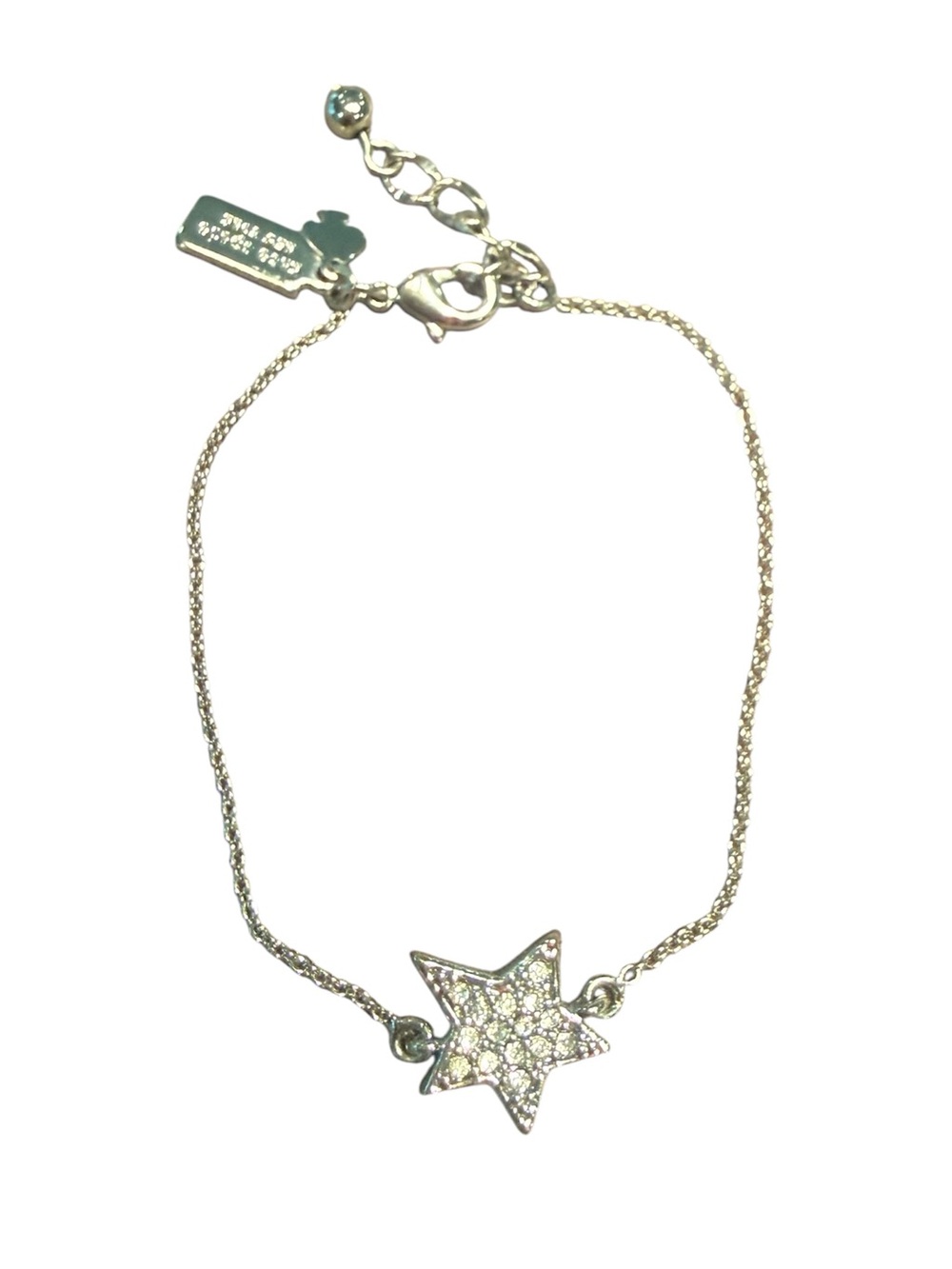 kate spade silver tone star pavé bracelet